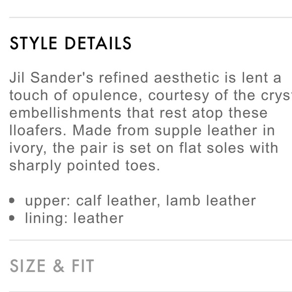 Jil sander Lambskin Convertible pointy mule/  flats with embellished jewelry. - Picture 17 of 17